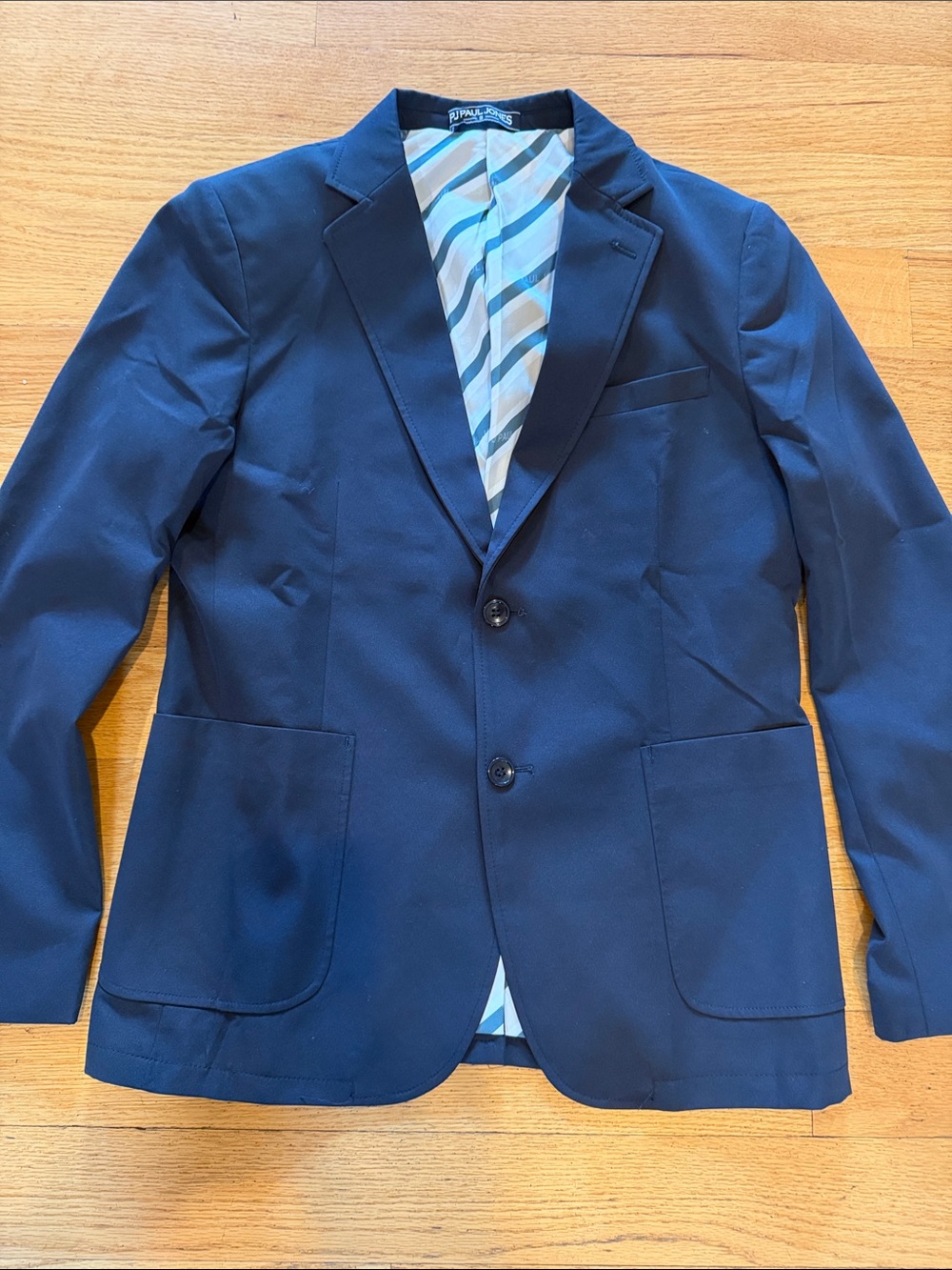Men's Dark Navy Notch-Lapel Sport Coat Blazer